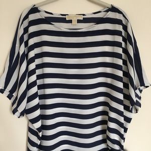 Michael Kors Navy & White Blouse